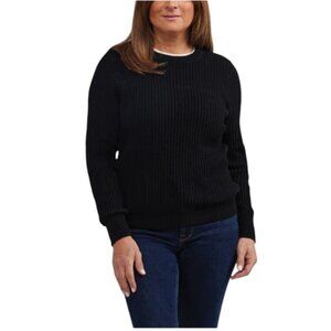 NEW Frank by Frank and Oak Rib Crewneck Sweater | Black